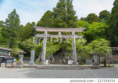 長野縣戶隱神社中社門前的風景 127358314