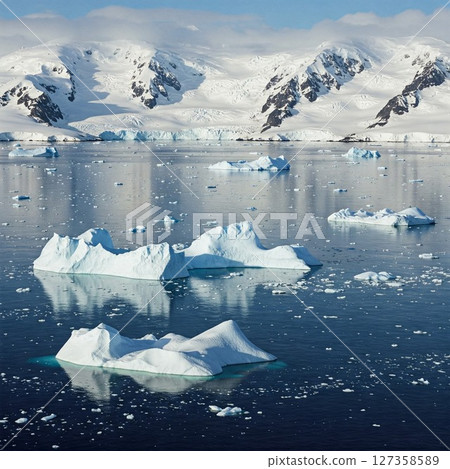 antarctic, icy, glacier 127358589