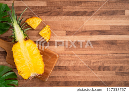 pineapple tropical leaves bowl cut slices pineapple chucks bowl パイナップル pineapple tropical leaves bowl cut slices pineapple chucks bowl パイナップル 127358767