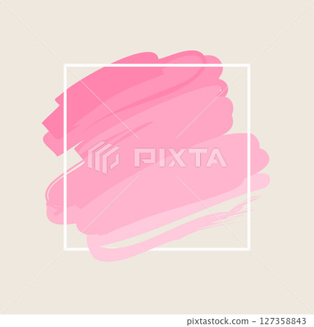 Watercolor Pink Brush Stroke Vector Illustration Background 127358843