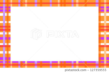 格子圖案框架白色空間橙色 格子圖案框架白色空間橙色 127359555