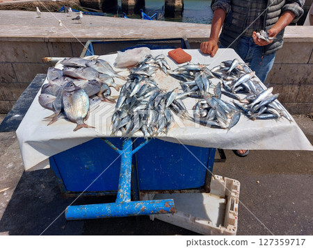 Essaouira fish market, Morocco Essaouira fish market, Morocco 127359717