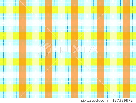 清爽的夏日格子背景（淺藍色x薄荷色） 127359972