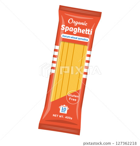 Packaged spaghetti 127362218