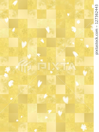 Gold leaf Japanese style background illustration 127362443