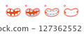Braces teeth steps from diastema teeth to healthy teeth illustration vector design on white background. Dental care concept. 127362552