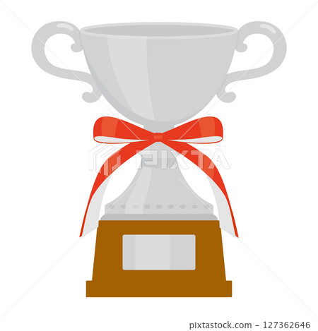 Silver trophy cup illustration Silver trophy cup illustration 127362646