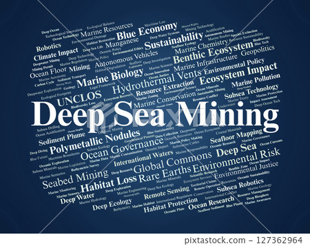 Deep Sea Mining Word Cloud. Critical Issues, Marine Impacts, Legal & Ecological Focus 127362964
