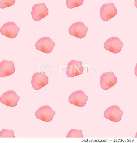 Watercolor seamless pattern hand drawn with pink spots. Polka dot pattern Watercolor seamless pattern hand drawn with pink spots. Polka dot pattern 127363589