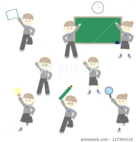 學生們在課堂上玩得很開心 127364128