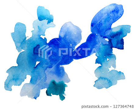 Blue and Green Hand Drawn Watercolor Spots Free Hand Texture Blue and Green Hand Drawn Watercolor Spots Free Hand Texture 127364748