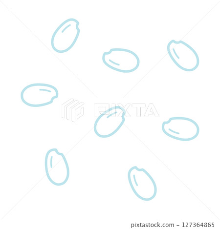 散落的白米粒插圖 127364865