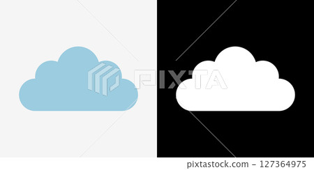 柔和的雲朵輪廓：背景和裝飾的插圖 127364975