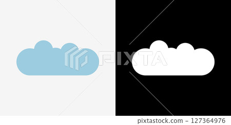 柔和的雲朵輪廓：背景和裝飾的插圖 127364976