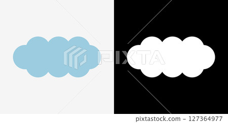 柔和的雲朵輪廓:背景和裝飾的插圖 柔和的雲朵輪廓:背景和裝飾的插圖 127364977