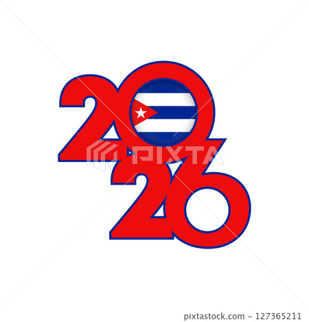 2026 banner with Cuba flag inside. 127365211