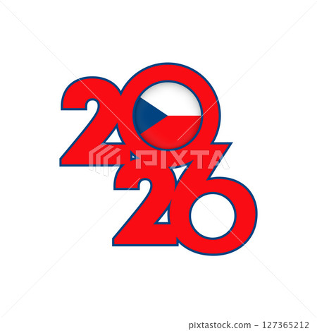 2026 banner with Czech Republic flag inside. 127365212