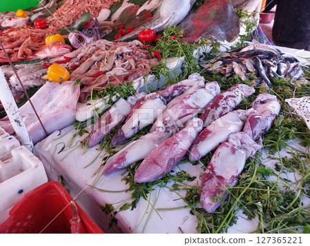 Essaouira fish market, Morocco Essaouira fish market, Morocco 127365221