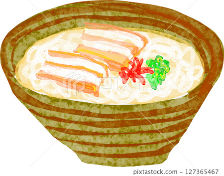Illustration of Okinawa soba noodles Illustration of Okinawa soba noodles 127365467