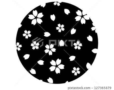 單色櫻花散紋裝飾 單色櫻花散紋裝飾 127365879