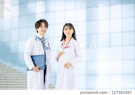 Medical team in white coats Medical team in white coats 127365897