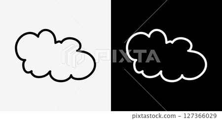 Soft cloud silhouettes: illustrations for backgrounds and decorations 127366029