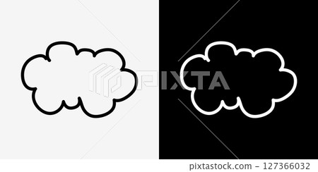 Soft cloud silhouettes: illustrations for backgrounds and decorations 127366032