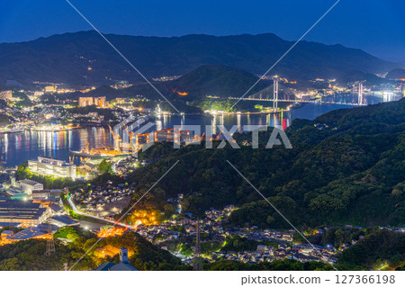（長崎縣）日本三大夜景之一的稻佐山夜景 127366198