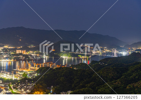 (長崎縣)日本三大夜景之一的稻佐山夜景 (長崎縣)日本三大夜景之一的稻佐山夜景 127366205