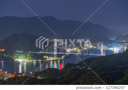 (長崎縣)日本三大夜景之一的稻佐山夜景 (長崎縣)日本三大夜景之一的稻佐山夜景 127366207