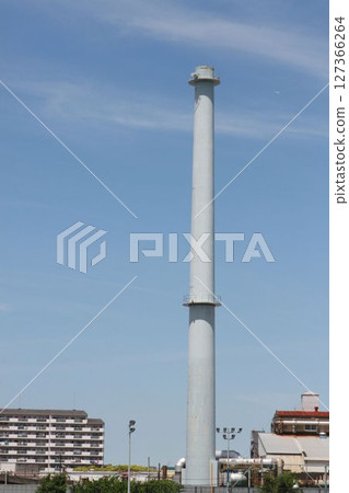Chimney at Oji Materia Co., Ltd. Edogawa Factory 127366264