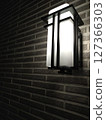Lighting, light, outdoor light, light, night, nighttime, outdoors, brick, tile, wall 127366303