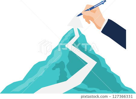 Illustration of a roadmap to achieving your goals 127366331