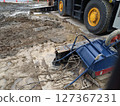 Work vehicle working at a construction site 127367231