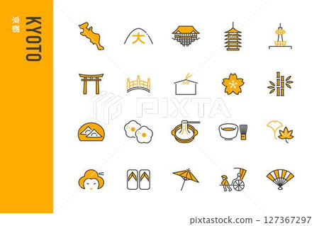 Simple Kyoto line icon 127367297
