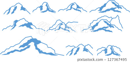 Mountain silhouette graphic material illustration 127367495