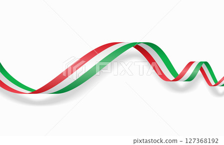 Hungarian flag wavy abstract background. Vector illustration. Hungarian flag wavy abstract background. Vector illustration. 127368192