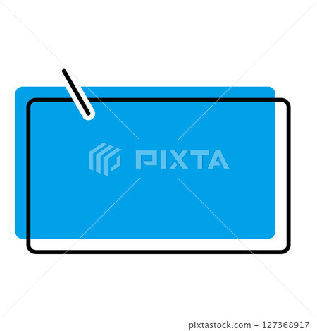 Simple speech bubble illustration, horizontal, square 127368917