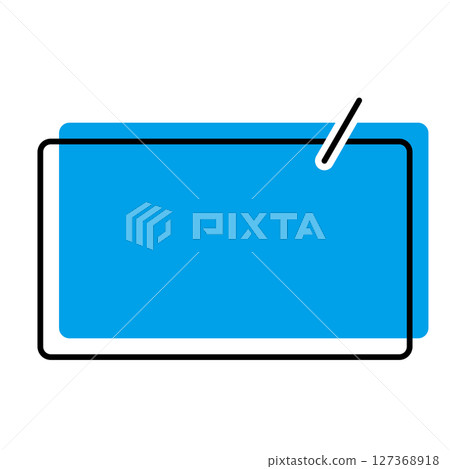Simple speech bubble illustration, horizontal, square 127368918