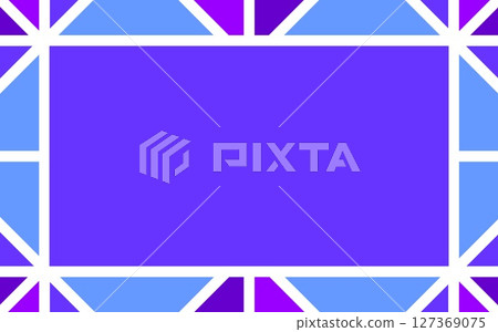 Geometric pattern frame square triangle blue purple 127369075