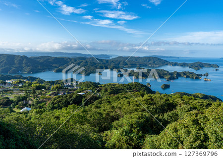 View of the Kujukushima Islands from Ishidake Observatory Park (Sasebo City) View of the Kujukushima Islands from Ishidake Observatory Park (Sasebo City) 127369796