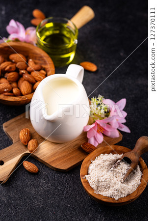 Almond alternative milk, oil and flour Almond alternative milk, oil and flour 127370111