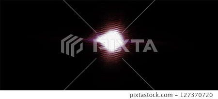 Mosaic image of light source from hexagons. Honeycomb structure. Vector illustration. Mosaic image of light source from hexagons. Honeycomb structure. Vector illustration. 127370720