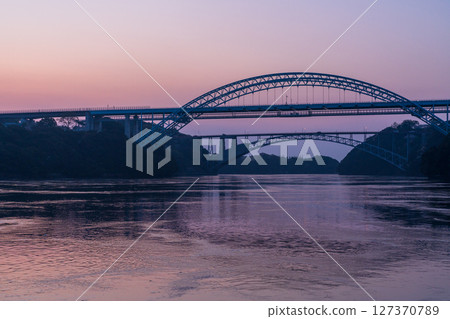 <Nagasaki Prefecture> Dawn at Saikai Bridge and Hario Seto 127370789