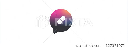 Colorful Icon Representing Health, Communication, and Care With a Modern Design, Emphasizing Wellness and Social Interaction in Digital Spaces 127371071