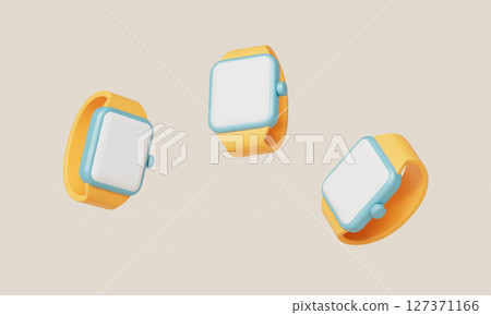Smart Watch Icon Mock up. 3D Rendering. Smart Watch Icon Mock up. 3D Rendering. 127371166