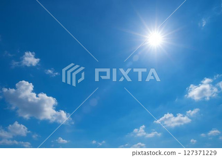 Sunny blue sky image 127371229