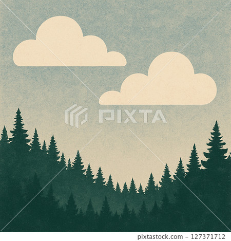 Clouds floating in the mountains 127371712