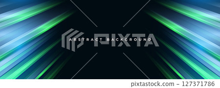 Black modern wide abstract technology background with glowing high-speed and movement light effect. Black modern wide abstract technology background with glowing high-speed and movement light effect. 127371786