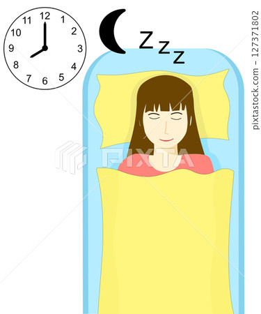 Woman maintain her health by going to bed early 127371802